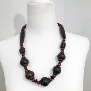 Beautiful Vintage Chunky Wood Necklace
